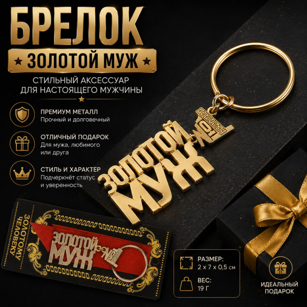🔑⭐Брелок «Золотой муж⭐🔑