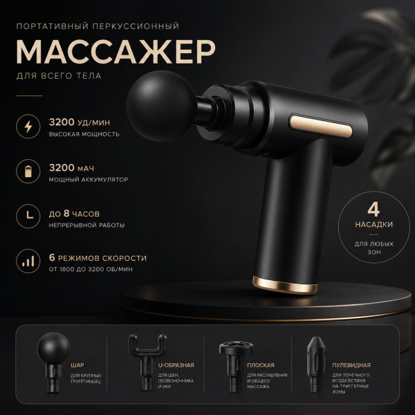 ⚡💆массажер  gun 💆⚡