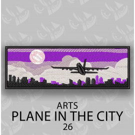 Plane in the city